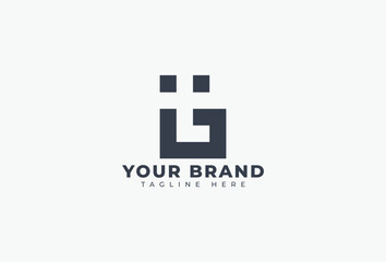 Obraz premium Initial T G Negative Space Style Letter Logo Design