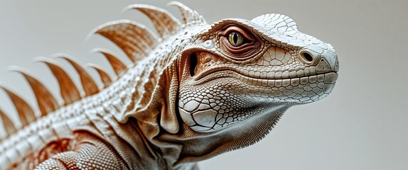 Fototapeta premium close up of a head of a iguana or dragon or dinosaur.