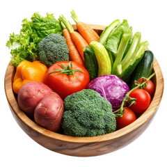 fresh vegetables on a white background