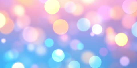 Fototapeta premium Colorful abstraction creates a dreamy atmosphere with soft bokeh lights and gentle gradients in pastel hues