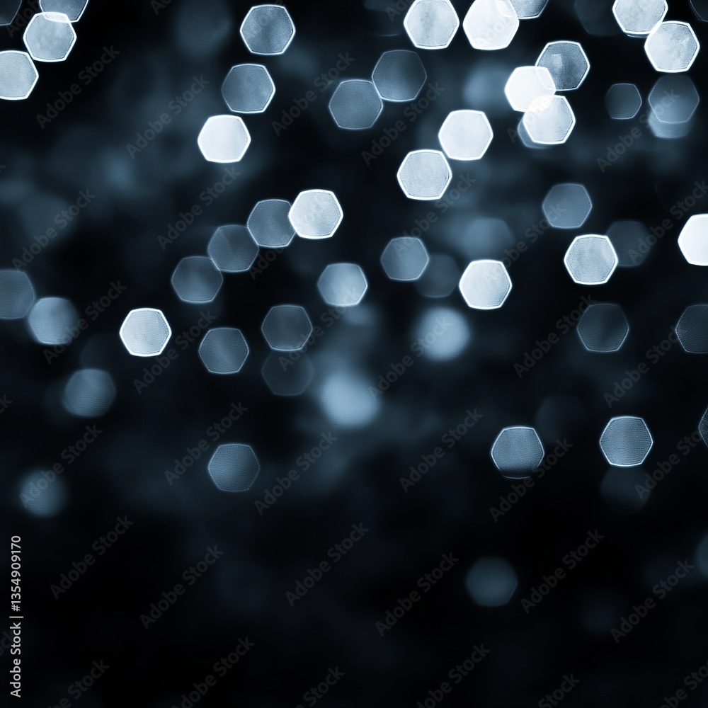 Poster abstract background featuring hexagonal bokeh shapes creating a serene and captivating visual experi