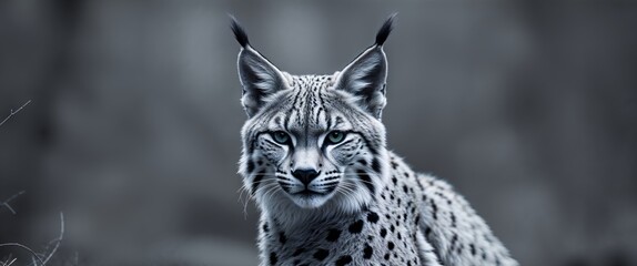 Intimate look at sleek lynx featuring tufted ears and a spotted coat highlighting its elusive nature.