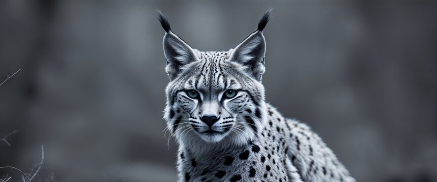 Intimate look at sleek lynx featuring tufted ears and a spotted coat highlighting its elusive nature.