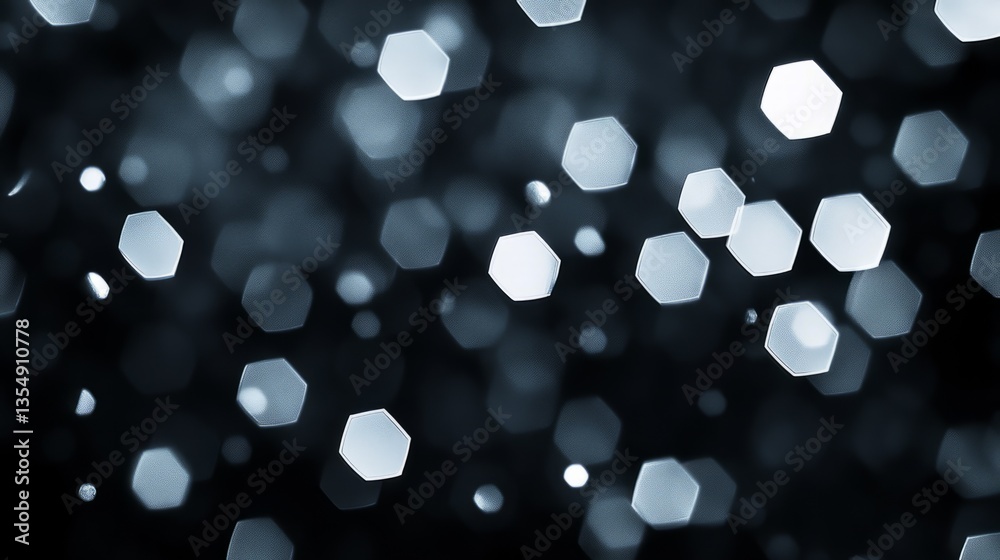 Poster Abstract patterns of hexagonal shapes create a mesmerizing visual effect in a dark background