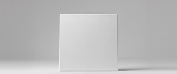 Fototapeta premium White square blank canvas mockup design template.
