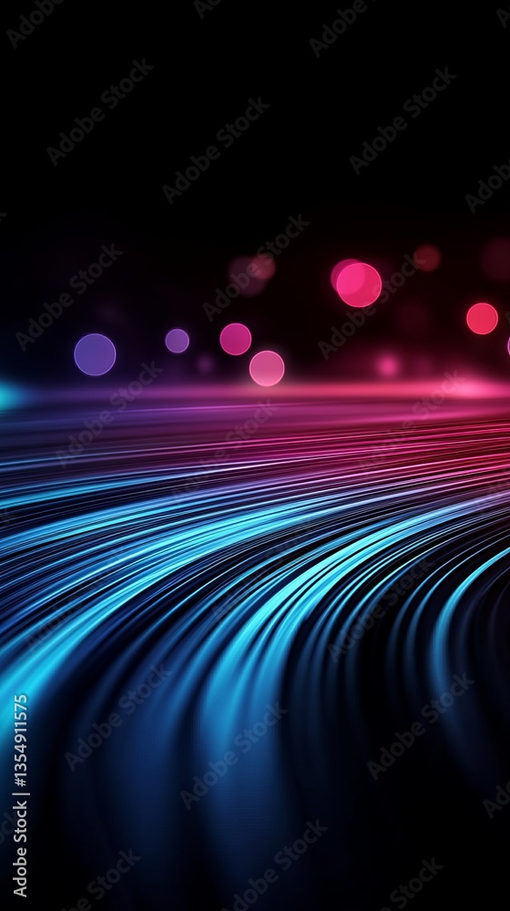 Poster abstract flowing lines with vibrant colors creating a dynamic background atmosphere for digital artw