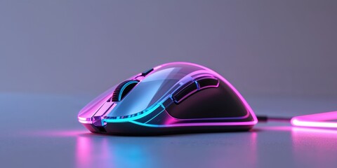 Stylish Translucent Optical Mouse with Neon Lights