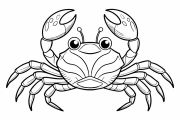 coloring page line art the crab black vector