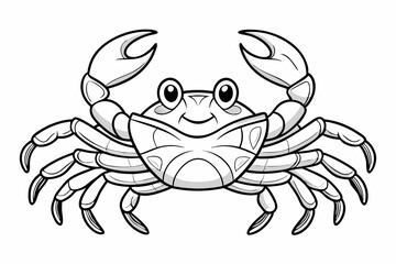 coloring page line art the crab black vector