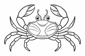 coloring page line art the crab black vector