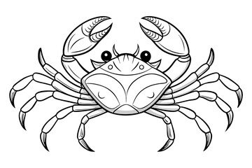 Obraz premium coloring page line art the crab black vector