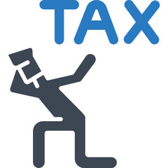Heavy Tax vector icon in color style 
