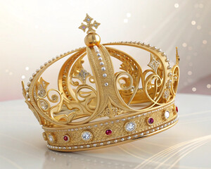golden crown isolated on white