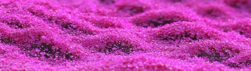 Fototapeta premium Close up image showing a textured surface of tiny pink crystals