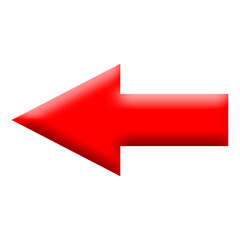 3d red arrow icon 