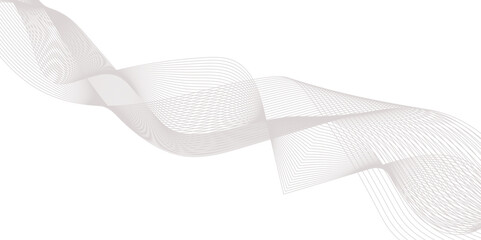 Fototapeta premium Abstract Curved Black and White Line Wave Background