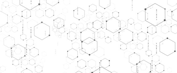 Vector simple Hexagon elements. Vector illustration for medicine, technology or science design