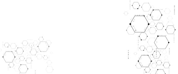 Vectors Geometric abstract background with simple Hexagon elements. Vector illustration for medicine, technology or science design.