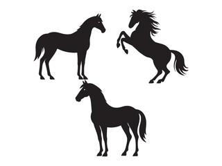 horse silhouette vector