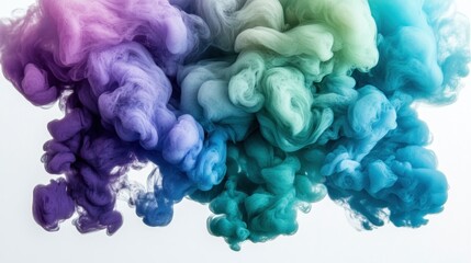 Colorful swirling fluid art exhibits an abstract visual display