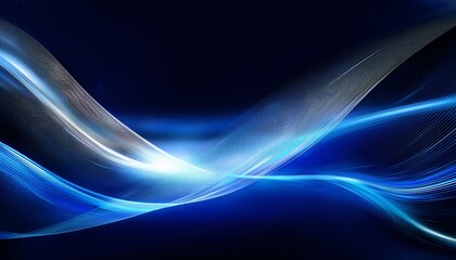 Blue and silver abstract wave border line certificate template. Swoosh elegant halftone futuristic graphic modern curve with light flares. Modern liquid gradient colors abstract the background