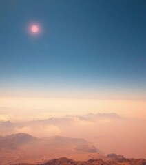 Obraz premium Shimmering heat haze rising from sun-baked earth, texture, warmth, nature
