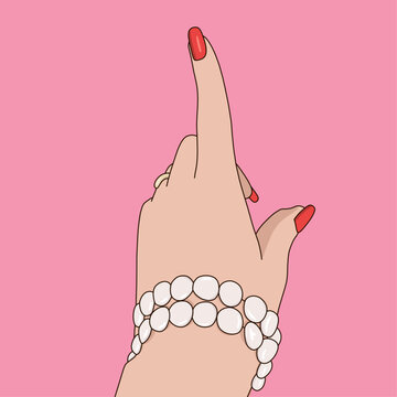 Finger Pointing Up Vector Illustration