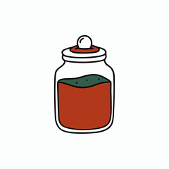 Fototapeta premium a jar designed for infusing oils or vinegars with herbs