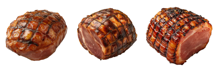 Capturing flavor grilled ham preparation in kitchen food photography