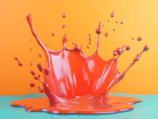 Vibrant Paint Splash in Vivid Colors