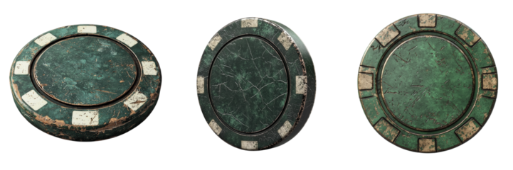 Ancient gaming tokens archaeological site artifact collection historical close-up cultural significance