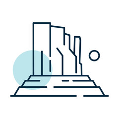 Grand Canyon Mountain vector icon