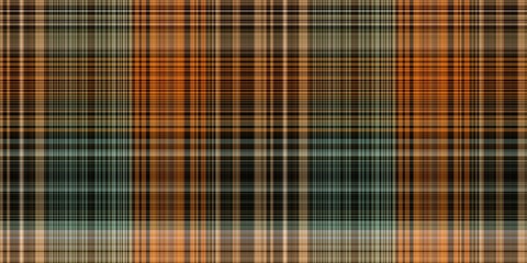 Warm fall gingham tartan check seamless border pattern. Woven classic variegated ombre check ribbon trim. Repeatable banner for washing tape and for fashion edging design.
