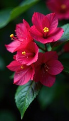 Fototapeta premium Pisonia Bougainvillea glabra Ti plant with flowers and foliage, plants, bougainvillea, plant