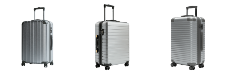 Travel essentials stylish silver luggage set for adventurers