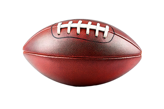 American football ball. Cut out on transparent