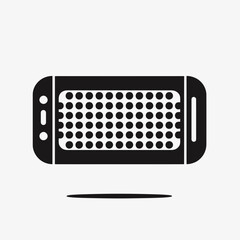 Fototapeta premium very simple flat and minimalist Bluetooth Speaker silhouette in black on a white background