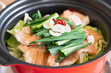 家庭料理　モツ鍋