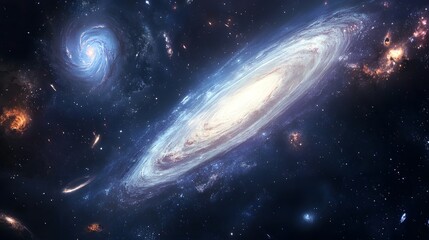 Fototapeta premium Spiral Galaxy in Deep Space