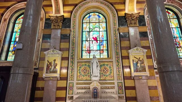 Interior of the Basilica of Our Lady of Nazareth at Belem in Brasil, Basilica of Nossa Senhora do Nazare