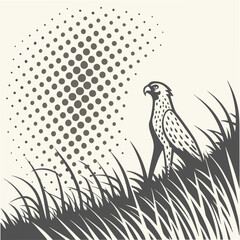 Fototapeta premium Abstract monochrome halftone background. Wide vector illustration