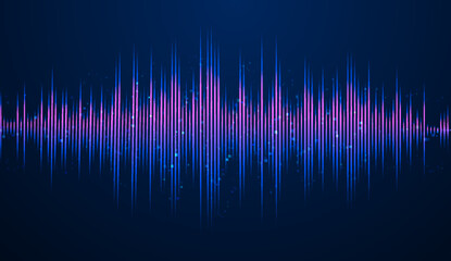 Abstract Digital EQ Music Equalizer. Sound Wave Design Element. Speaking Sound Wave Vector Illustration. Voice Visualization.