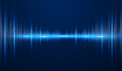 Abstract Digital EQ Music Equalizer. Sound Wave Design Element. Speaking Sound Wave Vector Illustration. Voice Visualization.