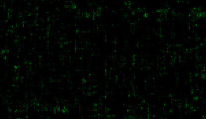 Binary matrix on dark background. Abstract Binary Software. Program Code. Digital Data Technology Concept. Concept illustration for infosec and cryptography subjects.