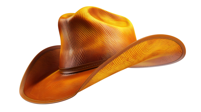 Classic fedora hat with wide brim and creased crown, isolated on a white background