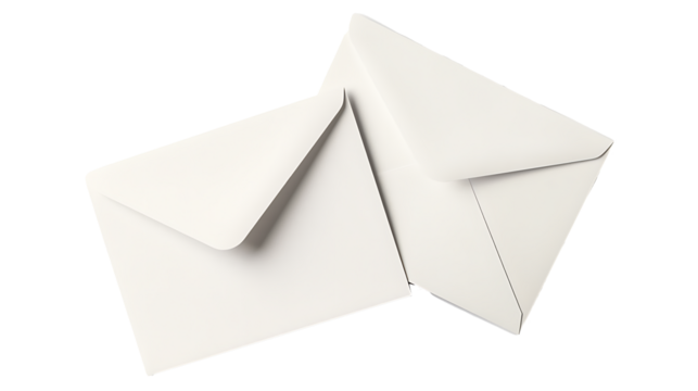 Letterhead and envelope set with blank templates, isolated on a white background.