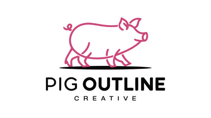 Pig Outline Creative - Fun and Playful Design for Creative Businesses