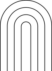 Fototapeta premium Abstract Minimalist Lined Shape