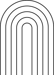 Abstract Minimalist Lined Shape