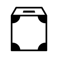 Simple design ballot box icon. Vector.